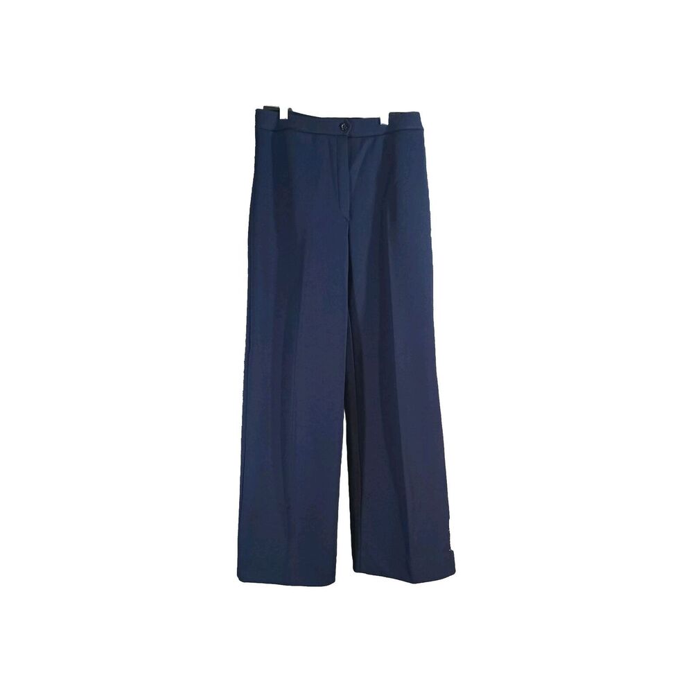 Vintage 1970s Wide Leg Pants Womens Size 12 Navy Blue W/Tags BOHO Hippy Hippie